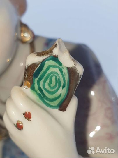 Статуэтки фарфор СССР Малахитовая шкатулка Леопард