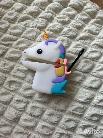 Чехол единорог для наушников airpods 1,2