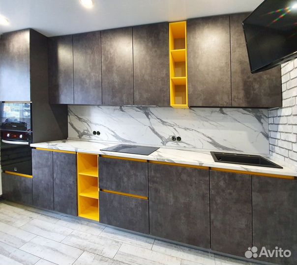 Кухонный гарнитур. Прямая кухня ксп:19490