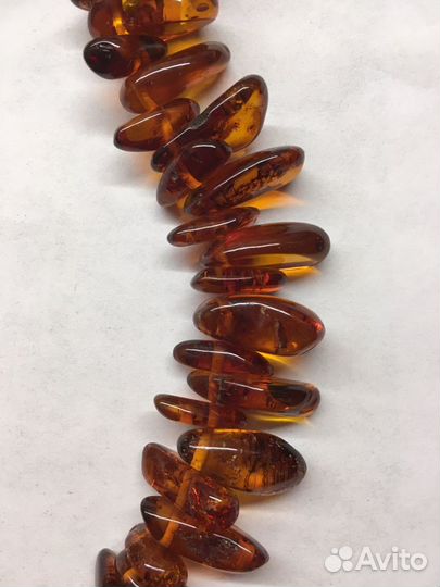 Янтарные бусы,серьги