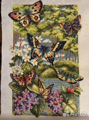 Картина вышитая крестиком ручная работа