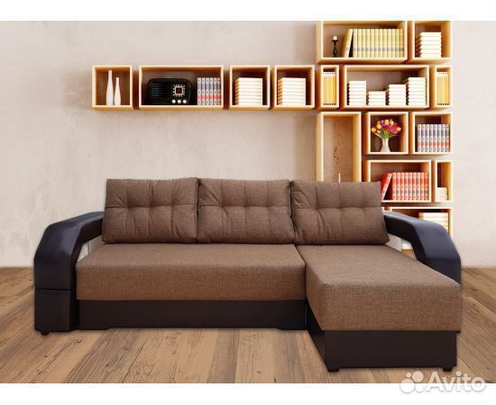 Угловой Диван Манчестер коричневый