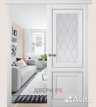 Дверь со стеклом, 2 шт