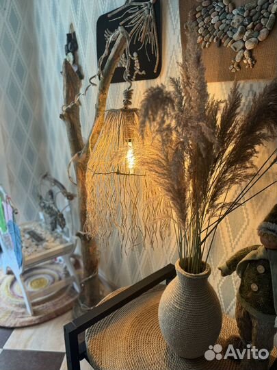 Торшер Деревянный Лофт