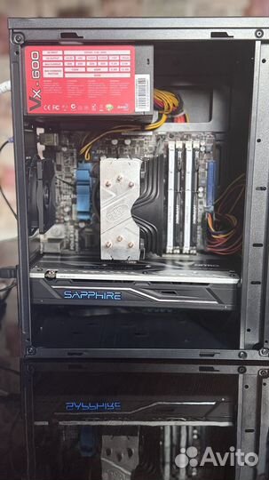 Игровой компьютер xeon x3440+rx470 8gb+ 24gb ram