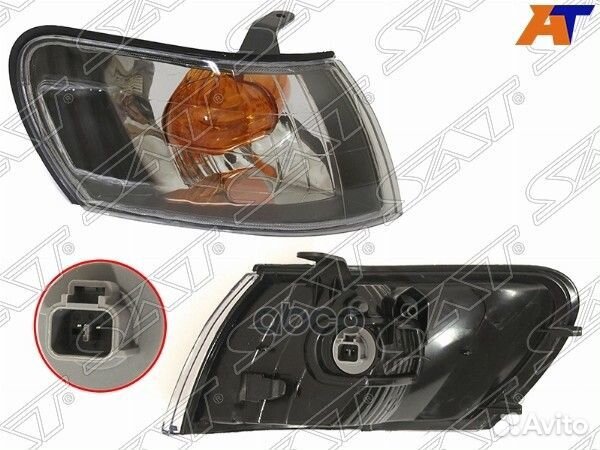 Габарит toyota corolla 97-02 RH черный хрусталь