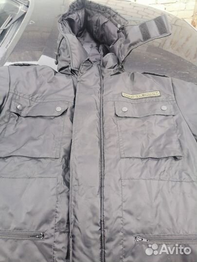 Куртка охранника чёрная зимняя