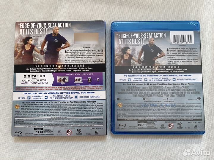 Новый Blu-ray 3d диск San Andreas США английский