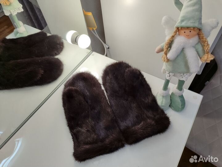Варежки норковые унисекс