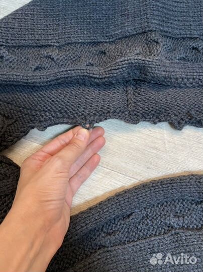 Капор с шарфом вязанный капюшон