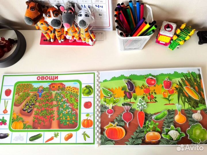 Игры и развивающие пособия на липучках