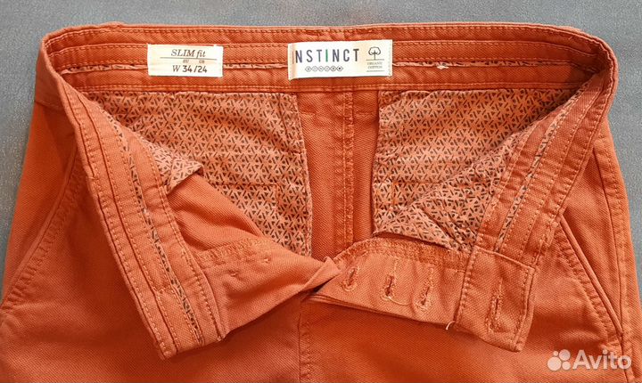 Мужские оранжевые джинсы