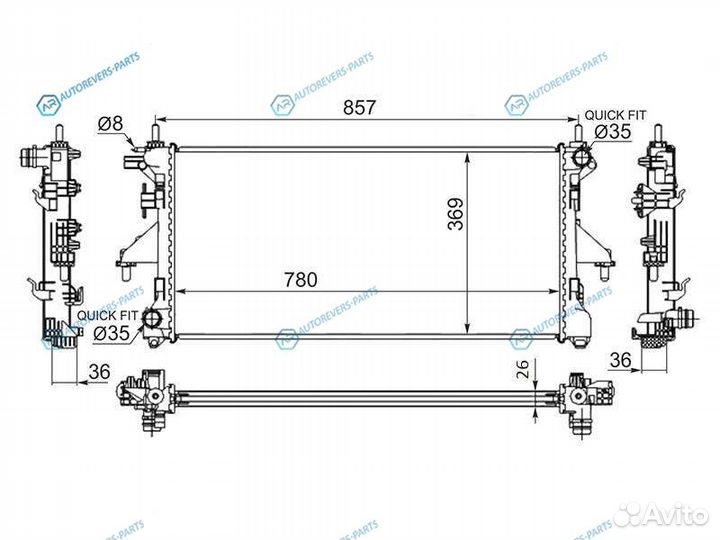 PG0009-06-1 Радиатор fiat ducatopeugeot boxercitro