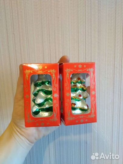 Игрушки на ёлку, стеклянные