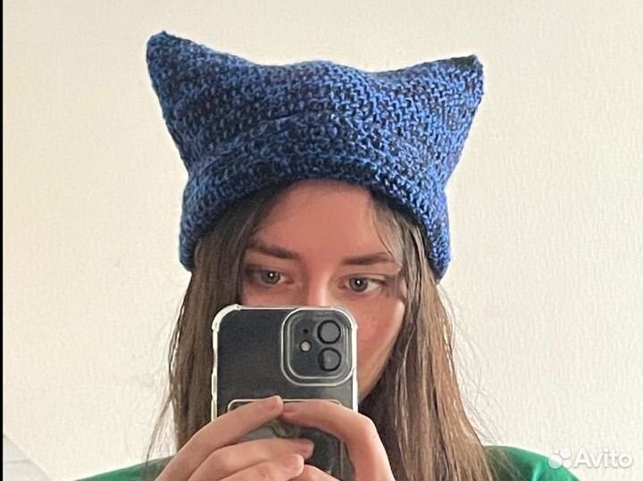 Шапка женская с ушками