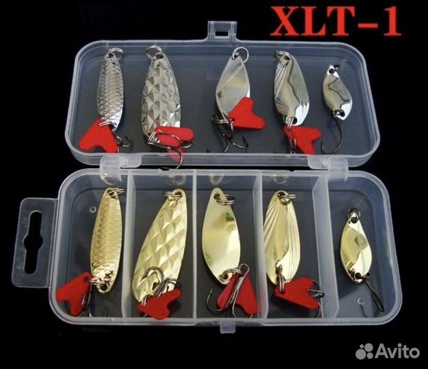 Набор блесен 10 шт в боксе