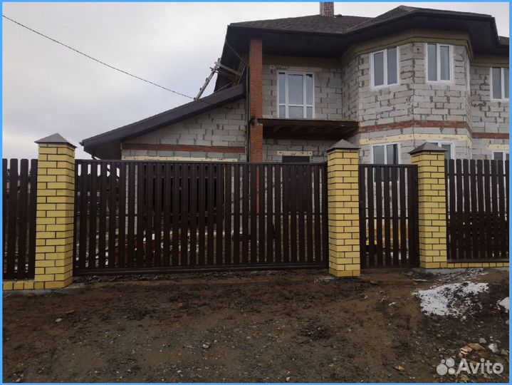 Откатные ворота с установкой