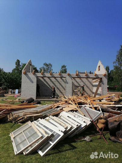 Снос, демонтаж дачных домов, фундамента, сараев