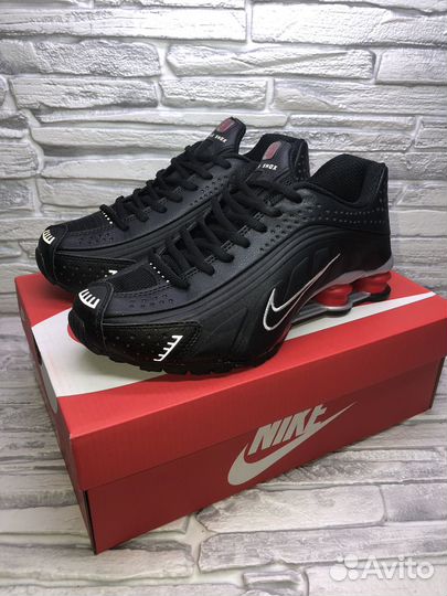 Кроссовки мужские nike air shox r4 black 41-45