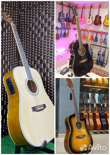 Гитара электроакустика ёлка новая, гарантия