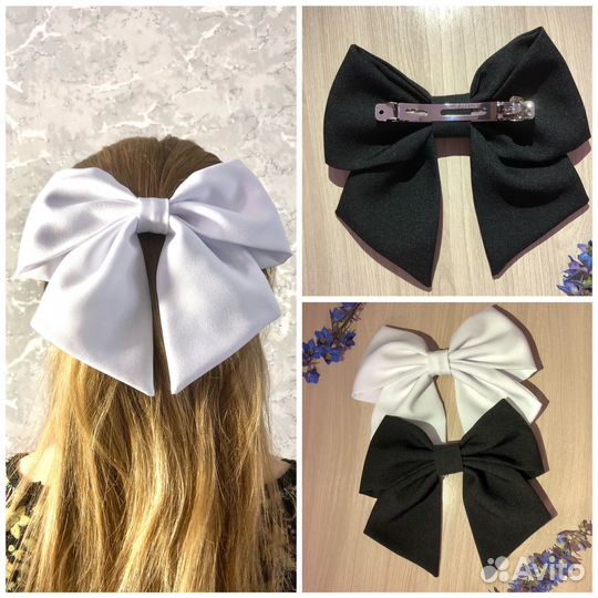 Бант для волос на заколке