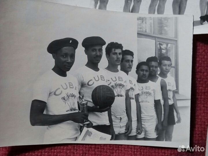 Фото « волейбол, команда» 3шт.1954 год СССР /Куба