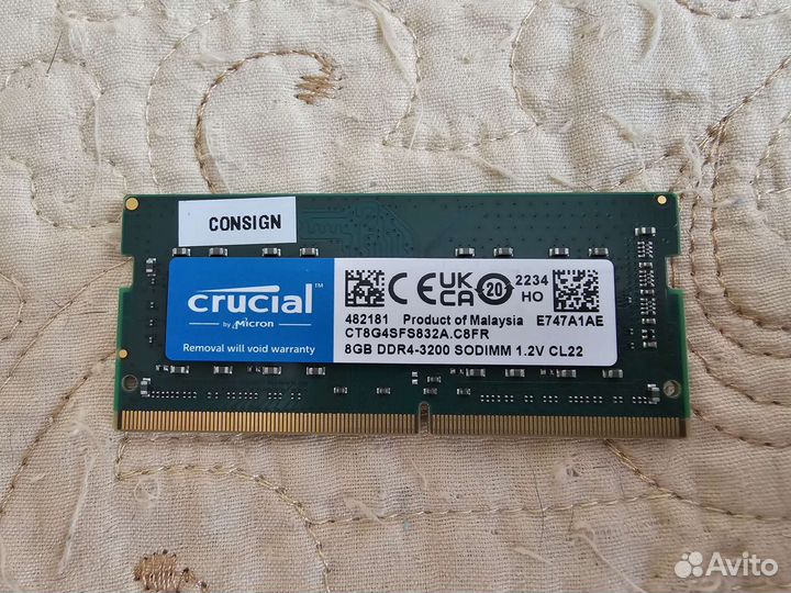 So-dimm ddr4 8 и 16gb 3200мгц