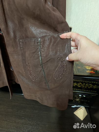 Замшевая куртка, натуральная кожа 50-52 размер