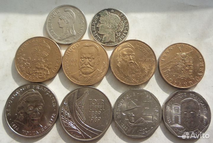 Монеты наборы юб.фра.стар.и сов.мира