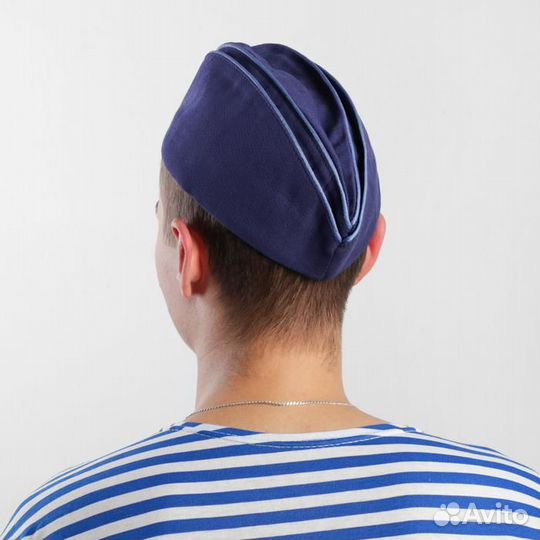 Пилотка ввс, с кокардой р-р. 56 с термонаклейкой