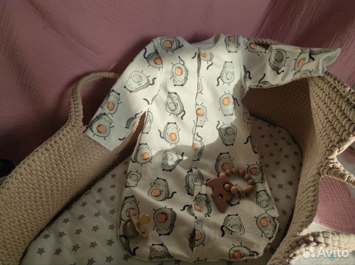 Спальный мешок детский с начесом 62-68