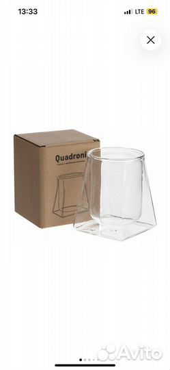 Стакан с двойными стенками Quadroni