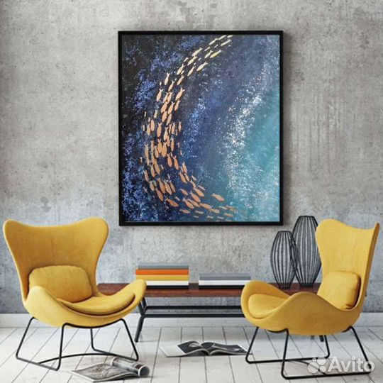 Интерьерная картина *Золотые рыбки*