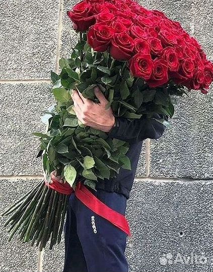 Букет роз 101 роза 51 роза