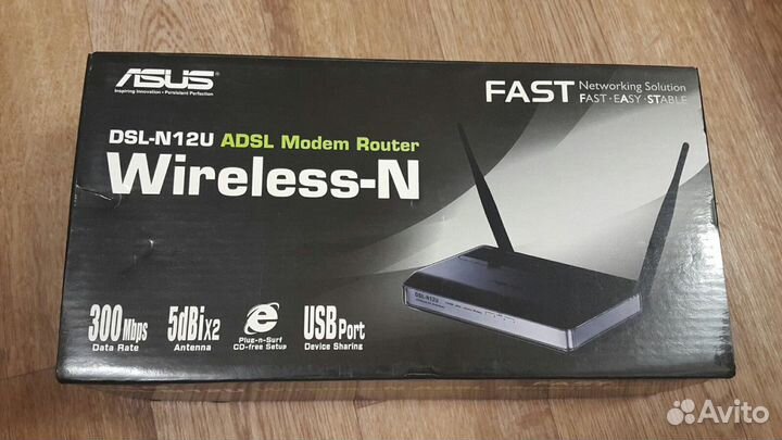Модем роутер asus DSL-N12U Wereless-N adsl