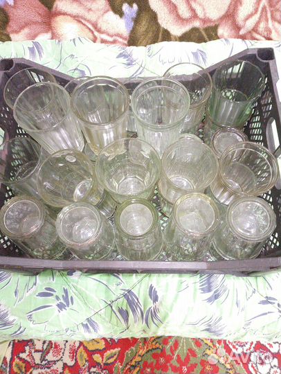 Стаканы граненые СССР 250 мл стекло