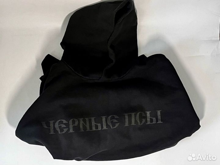 Yeezy x Gosha Черные Псы Hoodie Black (2)