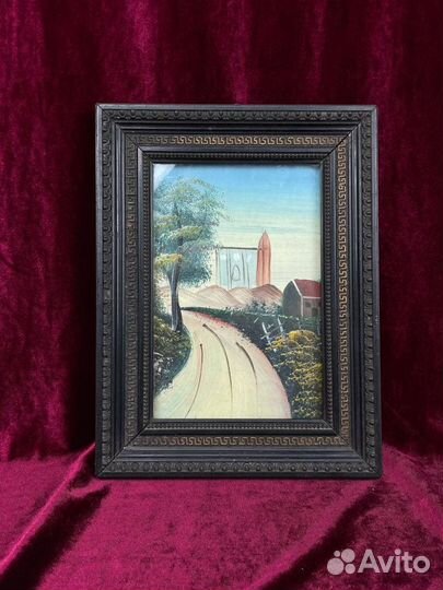 Картина в старинной деревянной раме