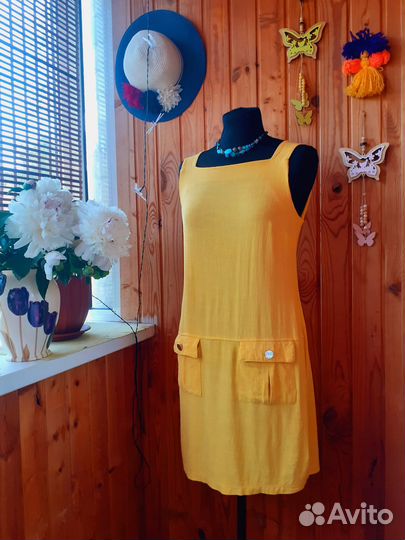 Новое платье Dorothy Perkins вискоза+лен раз.46