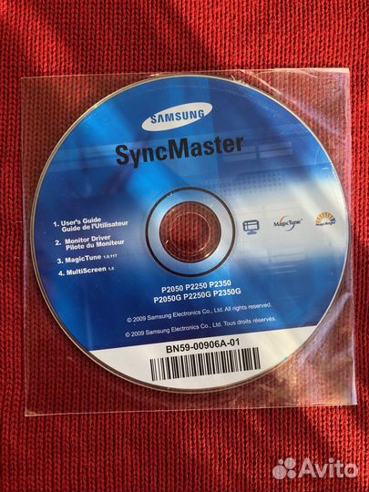 CD диск Samsung SyngMaster 2009 г