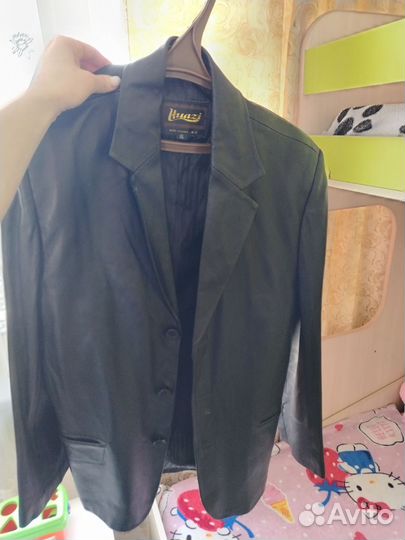 Кожаный пиджак мужской