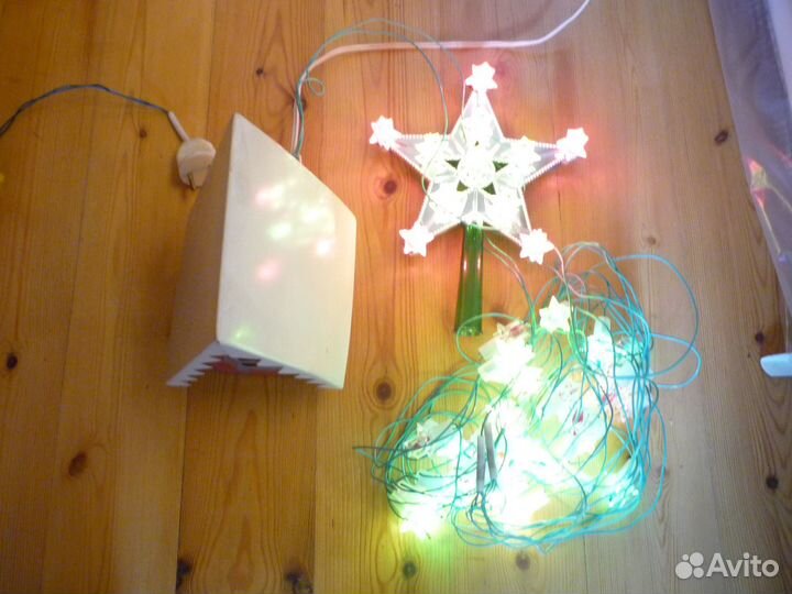 Комплект елочных гирлянд СССР с переключателем дом