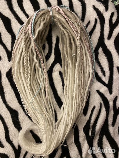 Комплект де косы и дреды микс