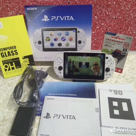 Playstation Vita slim Glacier White прошитая 128гб