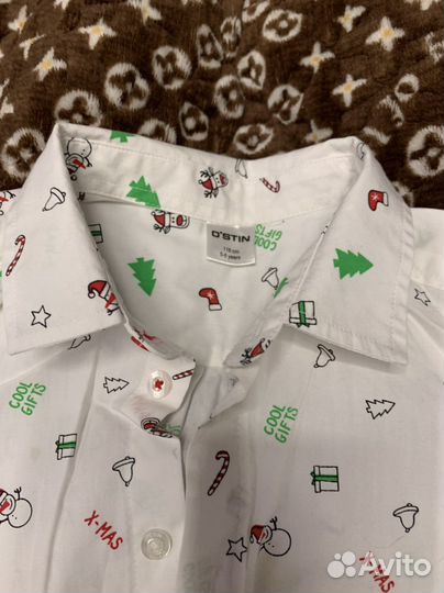 Рубашка белая новогодняя Остин