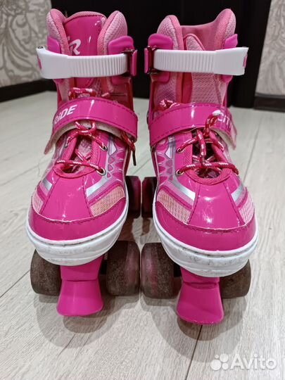 Роликовые коньки детские раздвижные с защитой