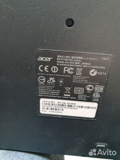 Ноутбук Acer E5-571G-56FD 4/512Gb(141) 1946