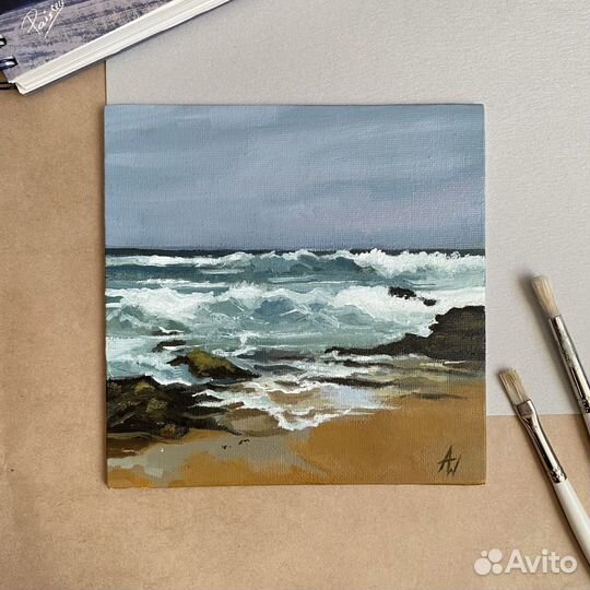 Картина маслом морской пейзаж