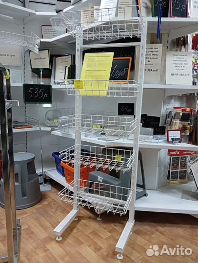 Стеллажи торговые с корзинами