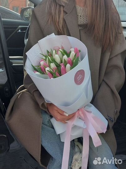 Тюльпаны к 8 марта букеты Цветы Воронеж